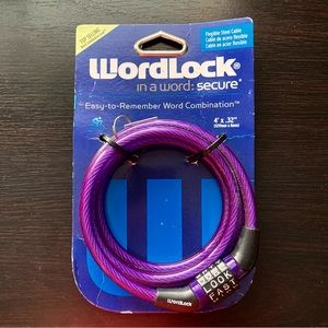 NWT Wordlock Combination Bike Lock Cable, 4-feet